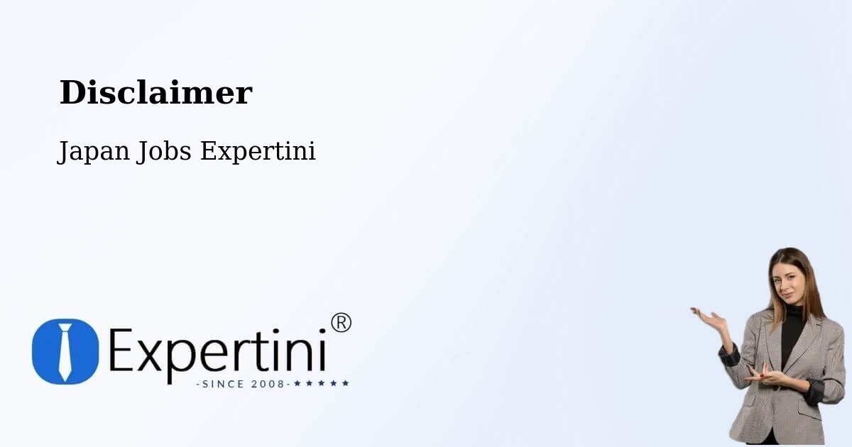 Disclaimer – Shōbara - Japan Jobs Expertini