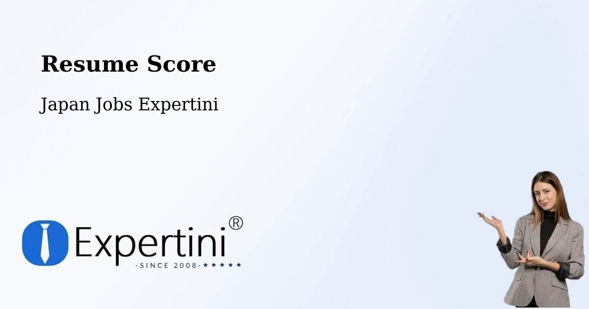 Resume Score & Job Description Match Tool – Shōbara - Japan Jobs Expertini