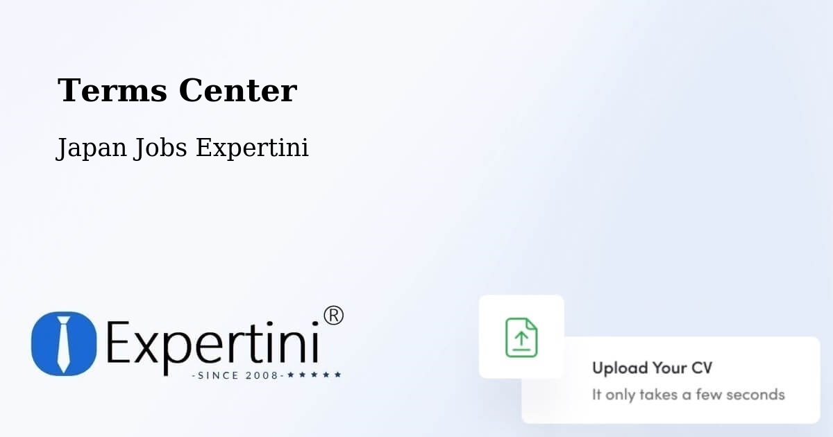 Terms of Service – Shōbara - Japan Jobs Expertini